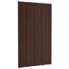 vidaXL Stre&scaron;ni panel 36 kos Rjava 80 x 45 cm Pocinkano jeklo