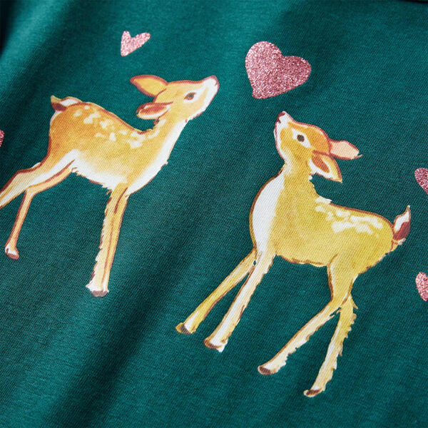 Otro&scaron;ka majica z dolgimi rokavi temno zelena 116