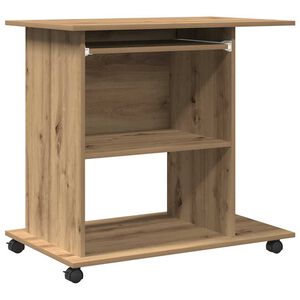 vidaXL Računalni&scaron;ka miza artisan hrast 80x50x75 cm inženirski les