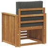 vidaXL Zunanja garnitura za sedenje z blazino Naravna 71 x 63 x 73 cm