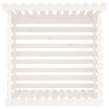 vidaXL Stojalo za drva belo 108x73x108 cm trdna borovina
