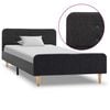 vidaXL Posteljni okvir temno sivo platno 90x200 cm