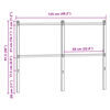 vidaXL Posteljno vzglavje rjavi hrast 120 cm inženirski les in jeklo