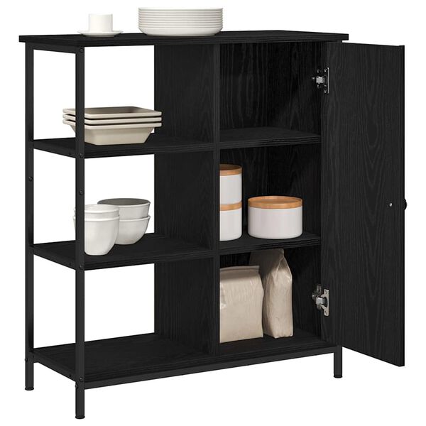 vidaXL Strani &scaron;al Črna Orehovina 70 x 30 x 80 cm