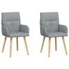 vidaXL Jedilni stoli 2 kos Blago Svetlo siva 60 x 56 x 96 cm