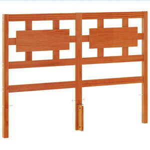 vidaXL Vzglavje vo&scaron;čeno rjava 135 cm trdna borovina