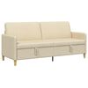 vidaXL Sofa s shrambo Krem 192 x 78 x 87 cm Poliester