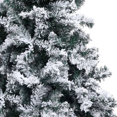 vidaXL Umetna novoletna jelka s snegom zelena 180 cm PVC