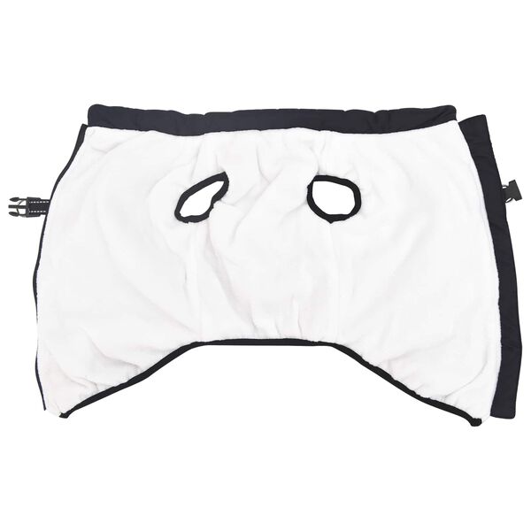 vidaXL Pasja jakna Temno modra L48 Flis in poliester