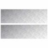 vidaXL Stopnice 2 kos 100 x 30 cm srebrna Aluminij Pravokotna