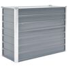 vidaXL Visoka greda iz pocinkanega jekla 100x40x77 cm sive barve