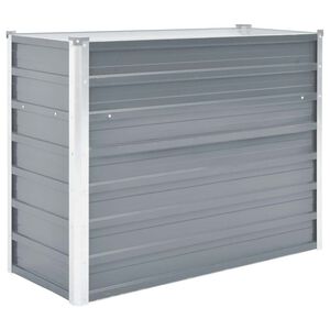 vidaXL Visoka greda iz pocinkanega jekla 100x40x77 cm sive barve
