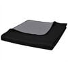 130883 Double-sided Quilted Bedspread Black/Grey 170 x 210 cm