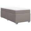vidaXL Box spring postelja z vzmetnico taupe 90x200 cm blago
