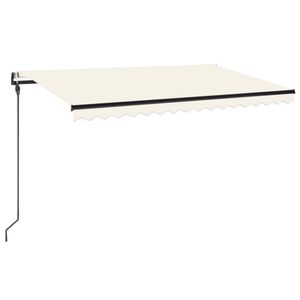 vidaXL Avtomatska tenda LED + senzor 450x300 cm krem