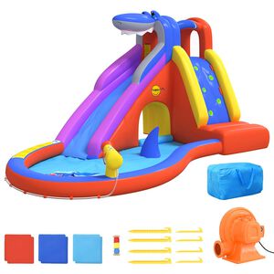 Happy Hop Napihljiv vodni tobogan z bazenom 450x320x240 cm PVC