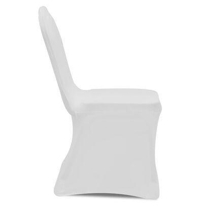 vidaXL Prevleka za stol raztegljiva bela 30 kosov