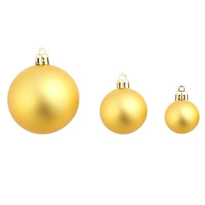 vidaXL Božično novoletne kroglice 100-delni komplet 3/4/6 cm zlate