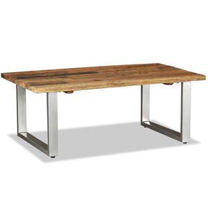 vidaXL Klubska mizica trden predelan les 100x60x38 cm