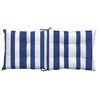 vidaXL Blazine za stole 2 kosa modro bele črte oxford tkanina