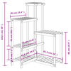 vidaXL Stojalo za rastline 62,5x61,5x101,5 cm trden les jelke