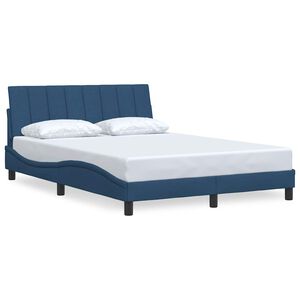 vidaXL Posteljni okvir brez vzmetnice Hanko modra 120x200 cm tkanina