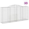 vidaXL Obokane gabion ko&scaron;are 9 kosi 300x50x140/160 cm pocinkano železo