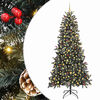 vidaXL Umestno božično drevo Zelena 240 cm PVC, plastika in jeklo