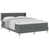 vidaXL Postelja z vzmetnico z vzmetnico Temno siva 200 x 160 cm blago
