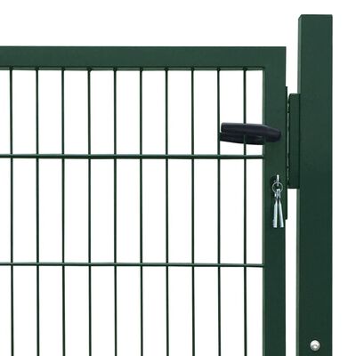 vidaXL 2D ograjna vrata (enojna) zelena 106x130 cm