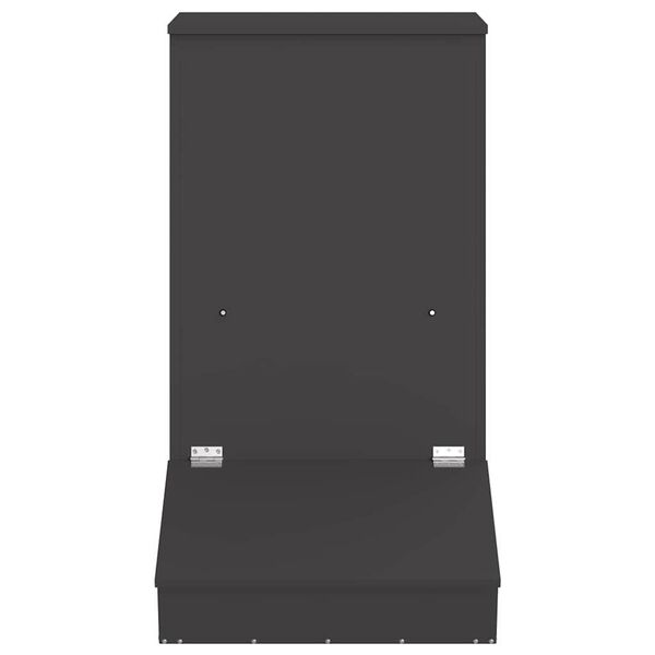 vidaXL Hranilnik za pra&scaron;iče Črna 55 x 51 x 91,5 cm