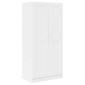 vidaXL Garderobna omara bela 82,5x51,5x180 cm iverna plo&scaron;ča
