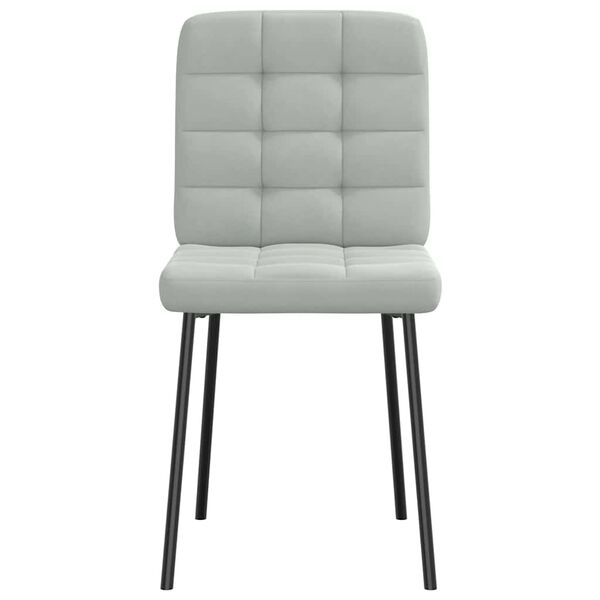 vidaXL Jedilni stoli 4 kosi svetlo siv žamet