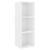 vidaXL Stenska TV omarica visok sijaj bela 37x37x107 cm inženirski les