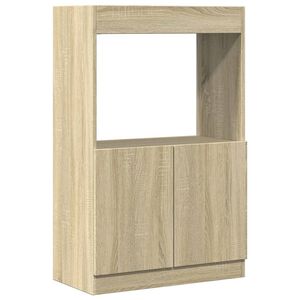 vidaXL Visoka omara sonoma hrast 63x33x100 cm inženirski les