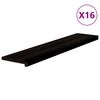 vidaXL Podloge za stopnice 16 kosov rjave 120x30x2 cm trdna hrastovina