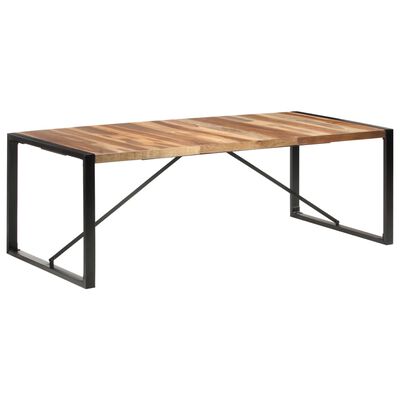 vidaXL Jedilna miza 220x100x75 cm trden les s finišem iz palisandra