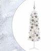 vidaXL Umetno ozko božično drevesce z božično kroglico 120 cm 150 LED