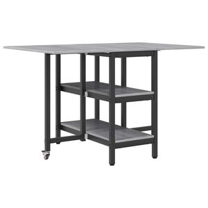 vidaXL Jedilna miza 122 x 80 x 76,5 cm Inženirski les Siva Sonoma