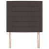vidaXL LED glava postelje z LED lučmi Temno rjava 100 cm Poliester