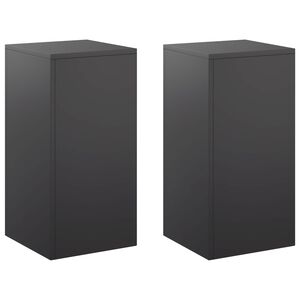 vidaXL Stojalo za rastline 2 pcs Črna 30 x 30 x 60 cm Jeklo