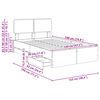 vidaXL Konstrukcija postelje Črna 120 x 200 cm Konstruirano leseno