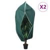 vidaXL Koprena za rastline iz flisa z zadrgo 2 kosa 70 g/m&sup2; 1,55x1,55m