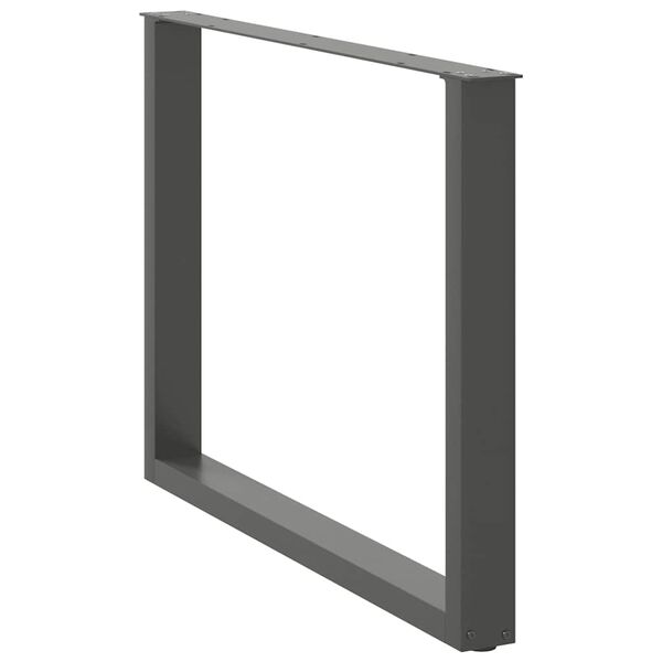 vidaXL Noge za jedilno mizo v obliki črke U, 2 kosa, antracitne, 100 x (72-73) cm, jeklo
