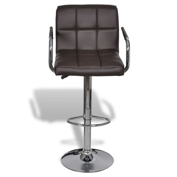 vidaXL Barski stolčki 2 kosa rjavo umetno usnje