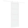 vidaXL Drsna vrata 78 x 202 cm Inženirski les Bela