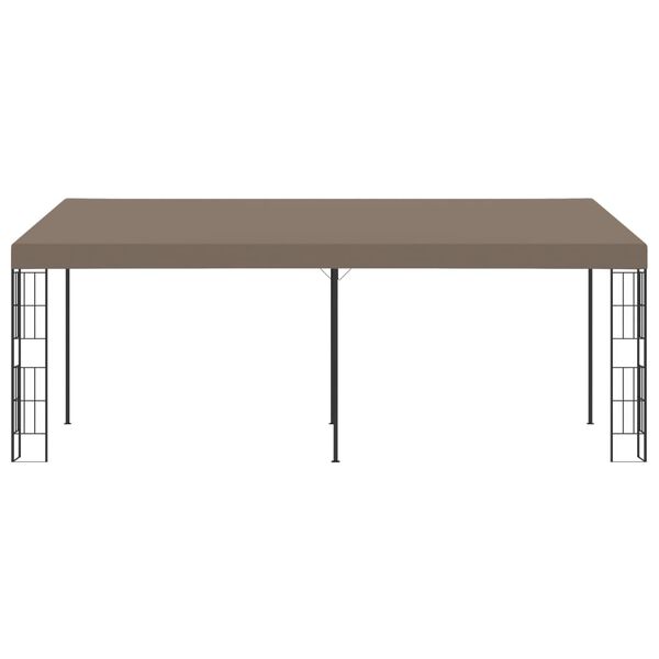 vidaXL Paviljon za namestitev na steno 6x3 m taupe blago