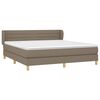 vidaXL Box spring postelja z vzmetnico taupe 180x200 cm blago