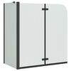 vidaXL Obloga za tu&scaron; Črna 120 x 68 x 130 cm ESG steklo in aluminij