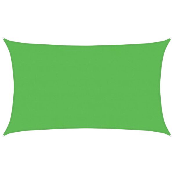vidaXL Senčno jadro 160 g/m&sup2; svetlo zeleno 5x8 m HDPE